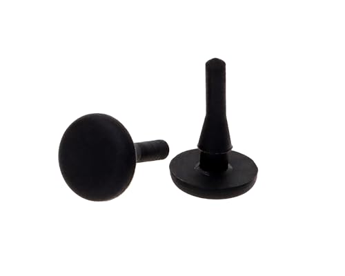 Image of ONLYKXY 10 Pcs Silicone Round Snap in Type Locking Furniture Hole Plugs Button Protective Cover Cap Head (2.5mm /0.09inch, Black)