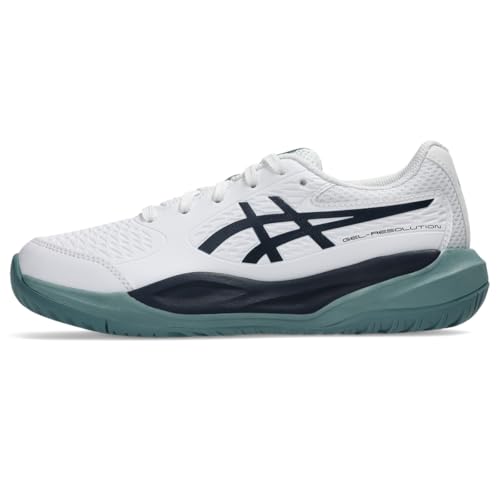ASICS Kid's Gel-Resolution X GS Tennis Shoes, 6.5, White/Midnight - image 1