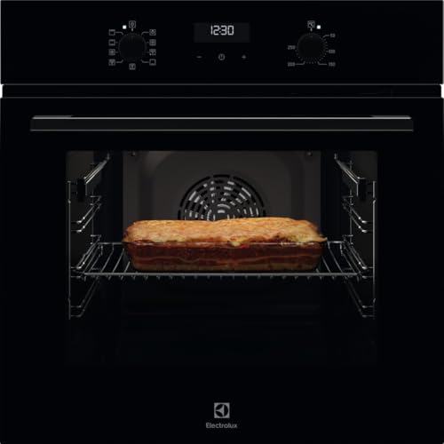 Electrolux OEF5H50BK – Horno Multifunción Serie 600 SurroundCook, 9 Funciones, Cavidad XXL, Display LED y Pantalla Táctil, Carriles Telescópicos 1 Nivel, INOX Antihuellas, Clase A+