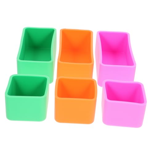 LOLIPPYY 6個 ポータブルシリコン弁当仕切り 多機能食品収納コンテナ 区切り付き軽量耐久 格便当盒 電子レンジ対応 家用食事保存