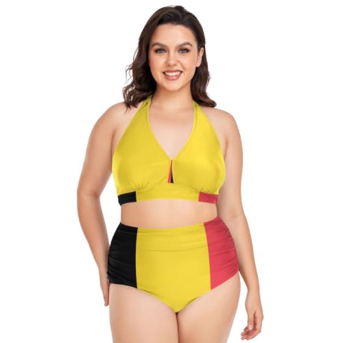 Maillot de bain 2 pièces ajustable avec haut triangle et imprimé drapeau original