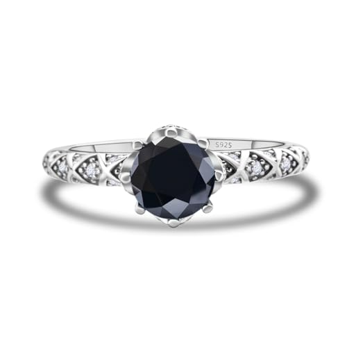 Bague moissanite 1 carat contre le ternissement : alliance durable en argent S925