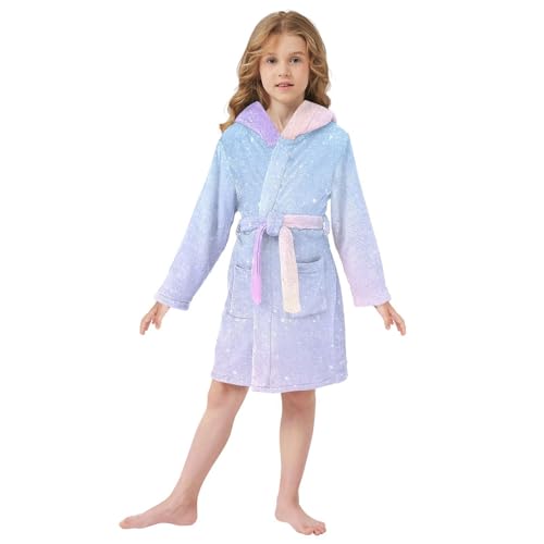 GuoChe Rainbow unicorns Style Bright Abstract Girls Robe Hooded Robes2