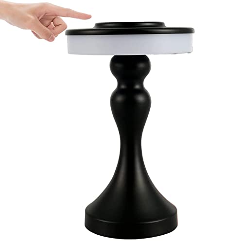 Veilleuse rechargeable tactile sans fil LED noire pour éclairage de bureau et table de nuit