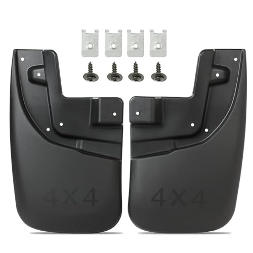 Image of PIT66 2PCS Molded Mud Flaps with Screw, Fit Toyota Tacoma 2005-2015 | 2PCS Heavy Duty Molded Mud Flaps with Screw, Fit Toyota Tacoma 2005-2015, Splash Guards Mudguard Front Molded Mud Flaps