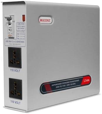 Maxine 1500 Watt 220v to 110v (Mark II) Voltage Converter Step Down Converter Transformer for US,Taiwan,Canada Products Used in India | Power Converter for US Device to be Used In India