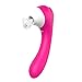 Clitoral Sucking Dildo Vibrator, Waterproof G-Spot Clit Massager for Female with 10 Suction & 9 Vibration, Rechargeable Nipple Stimulator Adult Sex Toys for Women and Couples (Pink)