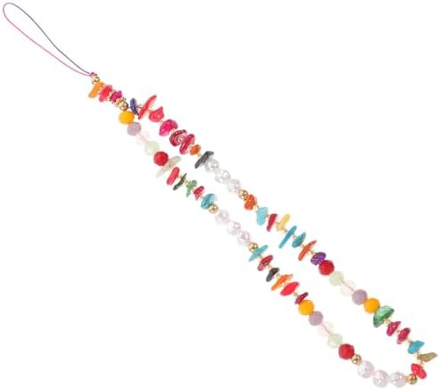 DECHOUS Compact Decorative Phone Charm for Women Natural Stone Beads Small Kawaii Pendant Phone Accessories for Outdoor Use