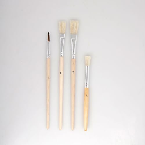 Miniatura 3 de Cogex - Pinceles De Acabado, Pincel De Acabado De Pintura, Pincel Fino De 4 Piezas, Para Retoques, Trabajos De Precisión Y Plantillas, Buen Agarre, Ideal Para La Mayoría De Pinturas