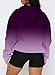 onlypuff Plus Size Gradient Purple Sweatshirt Long Sleeve Women Fashion Hoodies Drop Shoulder 3XL
