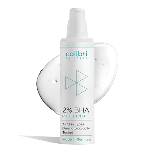 colibri skincare 2% BHA Peeling 100ml - Salicylsäure Peeling für alle Hauttypen - Chemisches Exfoliant für das Gesicht zur Minderung von Pickeln & Mitessern - hilft Poren zu verkleinern