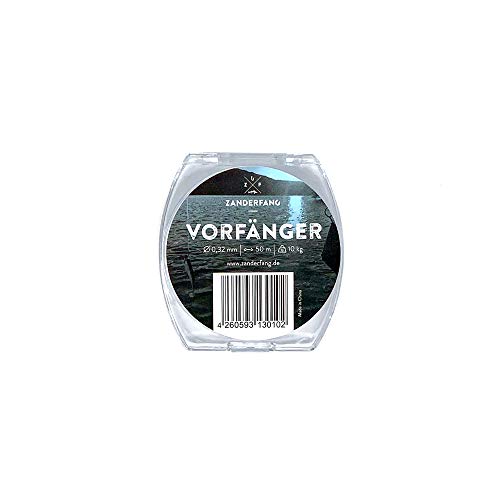 Zanderfang - Zander Vorfach Fluorocarbon – Angel-Schnur für Zander, Barsch und Forelle – Vorfach-Schnur Vorfänger - 0,32mm - 50m, Zanderangeln