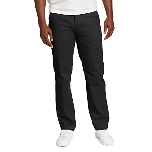 Eddie Bauer Men's Flex WrinkleResistant Sport Chinos Classic, Black