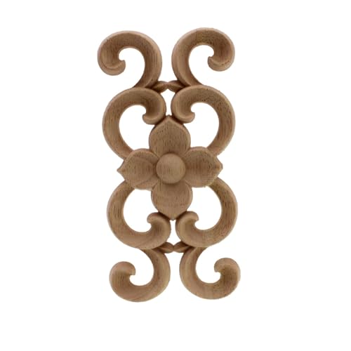 Flor de esquina tallada en madera LVTFCO calcomanía para restaurar muebles