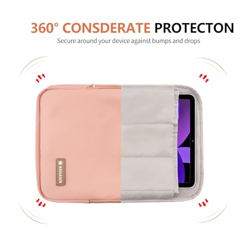 Image of 10-13 Inch Tablet Sleeve Bag, Ipad Bag for 13 In /11 in New iPad Pro M4 & 13 in Air M2 2024,iPad Pro 12.9 M2&M1,Ipad 10.9,Galaxy Tab S8+ /S9+ 12.4,with Removable Shoulder Strap (Pink)