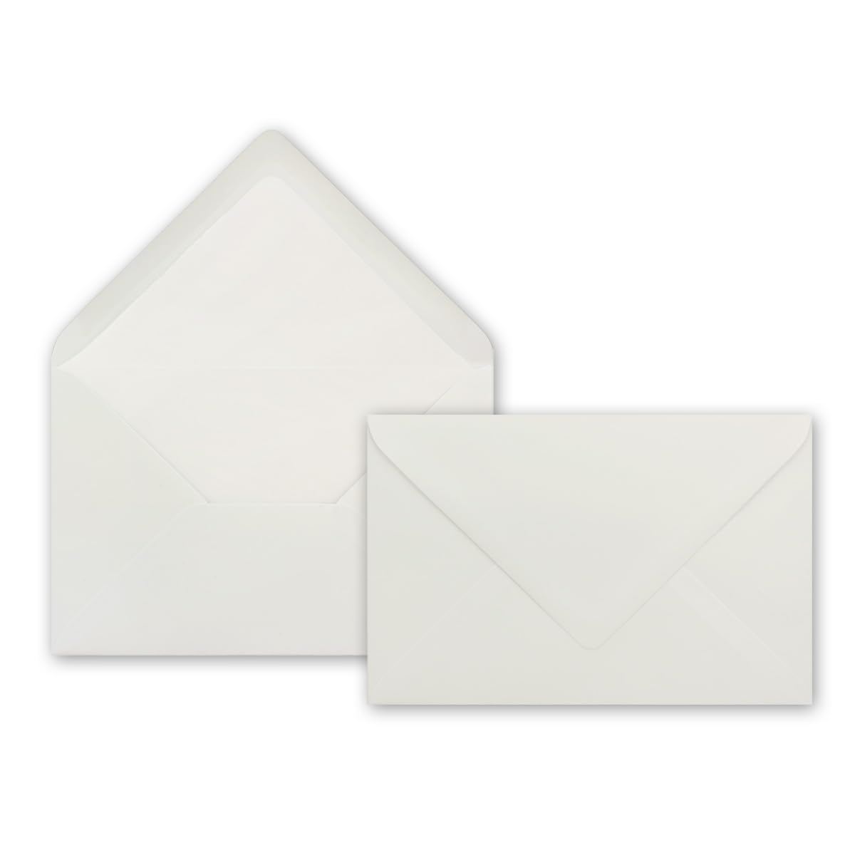 GUSTAV NEUSER - 400 buste per lettere, formato 120 x 180 mm, formato DIN B6, incollaggio a umido, con fodera in seta in crema, 100 g/m², senza finestra, qualità premium