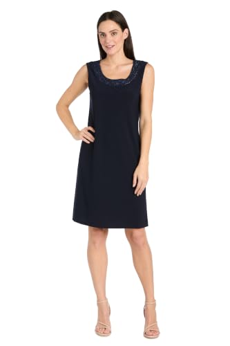 Image of R&M Richards Women's 2-Piece Jacket Dress Set | Knee Length Sheath W / 3 /4 Sleeve Jacket | Mother of the Bride Cocktail Party