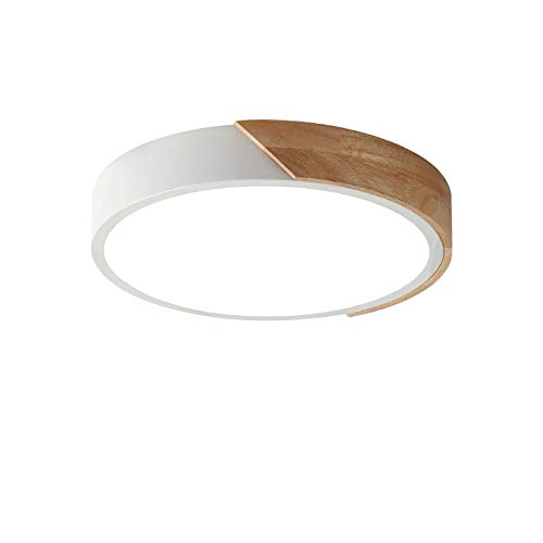 Plafonnier LED en bois pour chambre et salon chaleureux