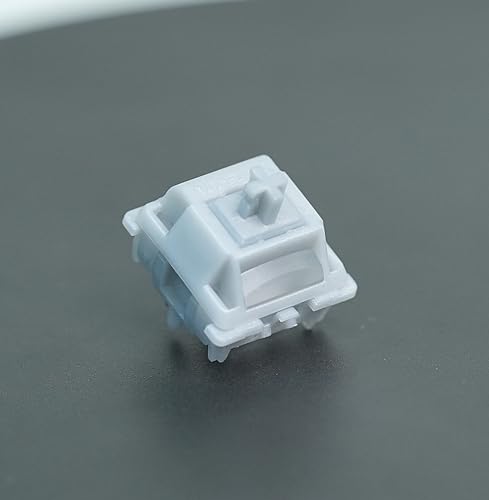 Image of GATERON Smoothie Silver Keyboard Switches, Linear RGB LED 5 Pin Factory Pre-lubed 45gf Full POM Key Switches for MX Mechanical Keyboard(105PCS) | Linear,RGB LED,5 Pin,Factory Pre-lubed,Full POM Material,compatible for MX Mechanical Keyboard