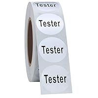 Hycodest 500 Stück silberne Testeraufkleber 20 mm runde kleine Punktetiketten Produktstcikers für Try Me Produkte, Silber