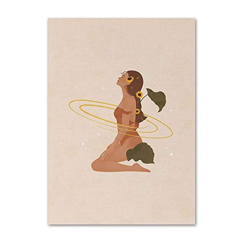 Affiche Éléphant Vintage 40x50 cm toile minimaliste scandinave sans cadre pour salon