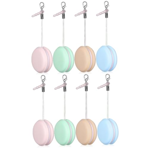 Housoutil 8pcs Creative Macaron Phone Screen Cleaners Decorative Lanyard Pendants for Mobile Tablet Cleaning for Sharing Accessorizing