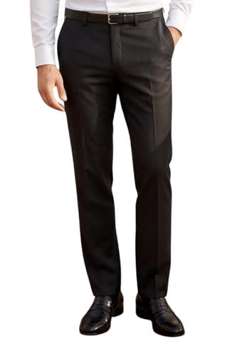 Image of Louis Philippe Men's Slim Fit Everyday Smart Wear Comfort Stretch Work Ready Solid Formal Trouser