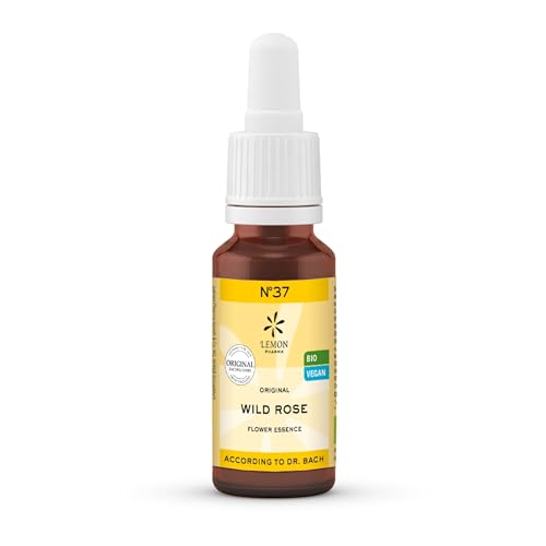 Lemon Pharma Bio Bachblüten Tropfen N°37 Wild Rose (Heckenrose) – Für lebendige Momente & innere Balance – vegan, 20 ml