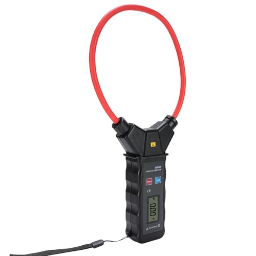 Pinza amperimétrica flexible Dioche para medición de corriente AC 0-5000A y 0-6000V con pantalla LCD retroiluminada y función de retención, ideal para espacios reducidos y pruebas eléctricas miniatura 4