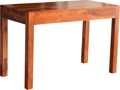 Image of sheesham Study Table, Computer Desk with 2 Drawers for Home&Office Solid Wood Study Table (Free Standing, Finish Color - Walnut Brown, Pre-Assembled) (Brown 1)