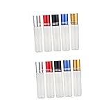 STOBAZA 10 pièces Flacons Verre Transparent pour Huiles Essentielles Rechargeables Boutei...
