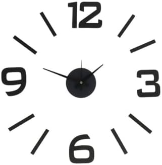 Vococal - Reloj de pared con números adhesivos - Color negro - Mo...