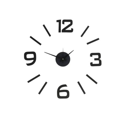 Vococal - Reloj de pared con números adhesivos - Color negro - Mo...