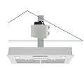Awoco Super Quiet Split Insert Stainless Steel Range Hood, 4-Speed, 800 CFM, LED Lights, Baffle Filters with 6” Blower (30"W 6" Vent)