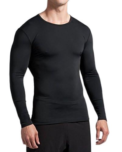 Compression Skin Full Sleeve Top for Men's Multi Sports Cricket Cycling, Football, Badminton, Gym, Fitness & Other Outdoor Inner Wear Black-image-39