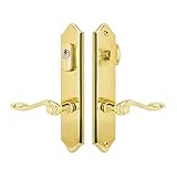 Piedmont - Solid Brass Active Trim Only Lever Set for Multipoint Lock, SC1 Keyway, Polished Brass, Left Hand