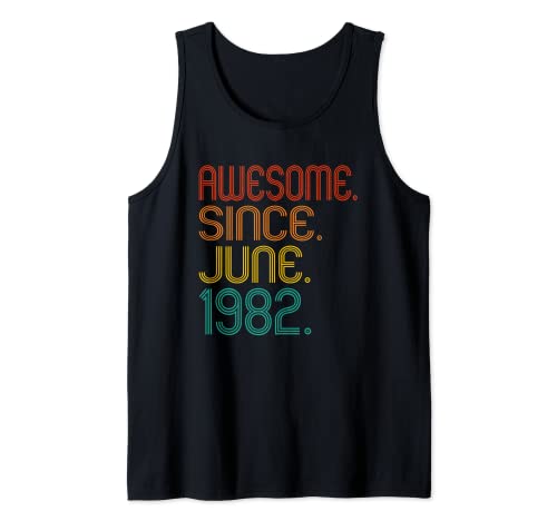 Awesome Since June 1982 41st Birthday Vintage 41 Years Old Camiseta sin Mangas