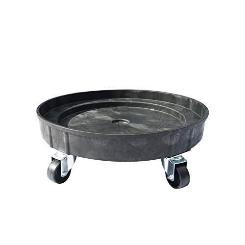 Elafros 30 Gallon And 55 Gallon Heavy Duty Plastic Drum Dolly – Durable Plastic Drum Cart 900 Lb. Capacity- Barrel Dolly With 5 Swivel Casters Wheel,Black #TOP6