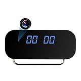 TGCFING HD1080P Wireless Mini Clock Camera, WiFi Hidden Cameras Video Recorder, Loop Filming, Motion Detection, Night Vision, Home Office Pet Security Nanny Cam, Video Only No Audio