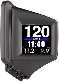 AMROOLOO Head up Display for Cars, Rotatable Screen In-car Instrument, wyświetlanie danych jazdy, GPS Speedometer, OBD Car Head-up Display, Suitable for All Cars