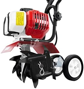 BU-KO 52CC Garden Petrol Tiller Engine 3HP 2 Strokes Lawn Soil Cultivator Rotovator Engine Lightweight Compact Powerful Sure Grip Handles Built to be Durable Dependable and Heavy Duty 1 Year Warranty