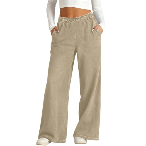 Pantalon ample jambes larges femme vêtement fluide couleur unie pour l'été