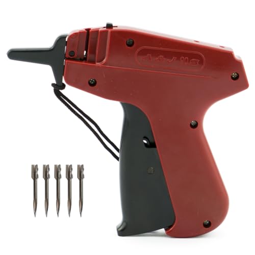 Pokornys – Pistola de etiquetado A&J 90S estándar en Juego de 5 Agujas de Repuesto – Pistola de grapado para Fijar Etiquetas de Precio a Tejidos Textiles como Ropa, artículos de Cuero UVM.