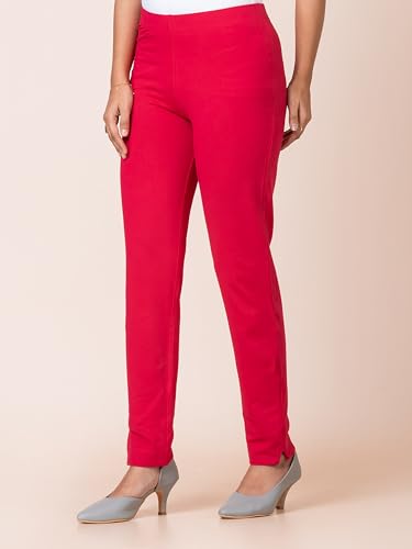 Image of Ruby Cotton Lyrcra Blend Copper Collection Straight Pants | Perfect Blend of Style and Comfort | Professional and Casual Wear #1