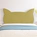 Kopfteil in Voller Größe Bett Gewebe Keilkopfteil Für Home Schlafzimmer Feste Farbe Katze Ohren Kopfteil Polsterhalterung Selbstklebende Kopfteil,F,No headboard 64.9"/165cm