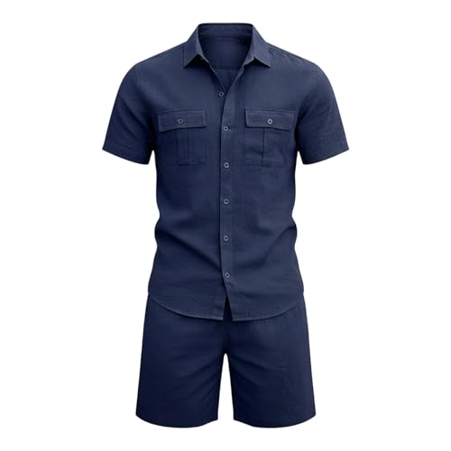 Ensemble homme pour la plage et les déplacements d'été navy