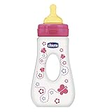Chicco 00075724110000 - Biberon para paseo, tetina de caucho, 0% BPA, 240 ml, color rosa