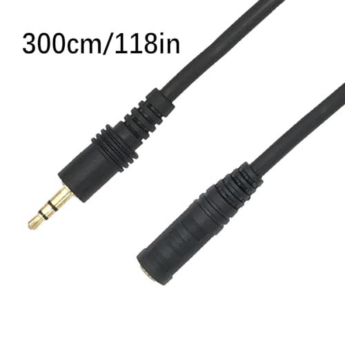 3 cables extensión audio 3.5mm Jack 3m, macho a hembra miniatura 3