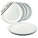 100 platos desechables de caña de azúcar redondos de 18 cm blancos. En 4 paquetes de 25 platos papel desechables extrafuertes, Para camping, picnic, fiestas, barbacoas, cumpleaños