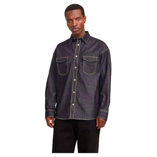 T-shirt Joraustin Denim Jack & Jones manches longues homme coton bleu